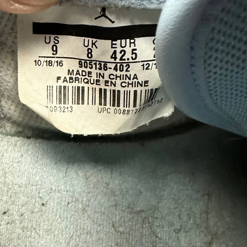 Nike Air Jordan 1 Retro Low OG Premium Ice Blue Tan 905136-402 Mens Size 9